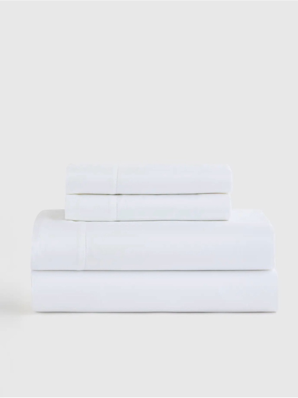 Quince Organic Cotton Sateen Full Sheet Set in White - Retail $144